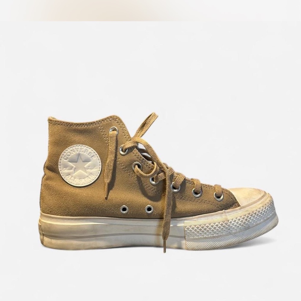 Converse High-Top Sneakers in Tan